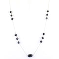 AAA 100 % Certified Elegant Black Diamond Chain Necklace in 925 Silver - ZeeDiamonds