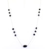 5 mm, 10 x 6 mm AAA 100 % Certified Amazing Black Diamonds Chain Necklace in 925 Silver ! Certified! Free Diamond Studs.