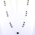 AAA 100 % Certified Stunning Black Diamond Chain Necklace in 925 Silver - ZeeDiamonds