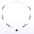 AAA 100 % Certified Stunning Black Diamond Chain Necklace in 925 Silver - ZeeDiamonds