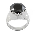 10.5 Ct Black Diamond Solitaire Ring in 925 Sterling Silver - ZeeDiamonds
