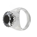 10.5 Ct Black Diamond Solitaire Ring in 925 Sterling Silver - ZeeDiamonds