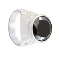 10.8 Ct Black Diamond Solitaire Ring in 925 Sterling Silver - ZeeDiamonds