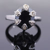 5.55 Ct Black Diamond Solitaire Designer Ring with Diamond Accents, Stunning Collection & Ideal Gift for Wife