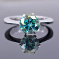 3.25 Ct AAA Certified Blue Diamond Solitaire Ring, Ideal For Gift - ZeeDiamonds