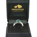 3.25 Ct AAA Certified Blue Diamond Solitaire Ring, Ideal For Gift - ZeeDiamonds