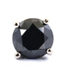 2 Ct AAA Certified Round Shape Black Diamond Solitaire Single Stud, Excellent Quality