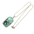 21.76 Ct Certified Turquoise Gemstone 100% Original Sterling Silver Designer Pendant - ZeeDiamonds