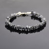 48.25 Ct Certified Black Rough Diamond Bracelet in 925 Silver- Great Style & Amazing Collection