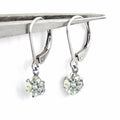 3 Ct Certified, Off-White Tinge of Blue Diamond Dangler Earring, Great Style - ZeeDiamonds