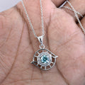 0.70 AAA Certified Blue Diamond Designer Pendant with Diamond Accents - ZeeDiamonds