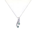 1.80 Ct, Certified Blue Diamond Beautiful Accents Pendant.Great Shine & Luster! - ZeeDiamonds