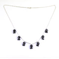 Designer Black Diamond Chain Necklace - Elegant & Delicate - ZeeDiamonds