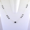 AAA Certified 8 mm Round Black Diamond Chain Necklace, Gift for Women's, Birthday Gift , Certified! Free Diamond Studs.