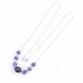 14.30 Ct Black Diamond & Tanzanite Gemstone Chain Necklace, Great Gift - ZeeDiamonds