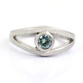 0.60 Ct Exclusive Blue Diamond Solitaire Ring, 100% Certified - ZeeDiamonds