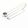 4 Ct Round Black Diamond Pendant in Sterling Silver - ZeeDiamonds