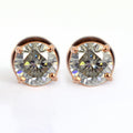 1.65 Ct Stunning Off-White Diamond Solitaire Studs,100 % Certified - ZeeDiamonds