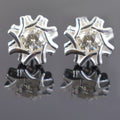 AAA Quality 1.60 Ct Designer Off-White Diamond Solitaire Studs. - ZeeDiamonds