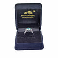4 Ct Blue Diamond Solitaire Ring in Prong Style, 100% Certified - ZeeDiamonds
