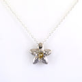0.70 Ct Champagne Diamond Solitaire Pendant in Flower Design. - ZeeDiamonds