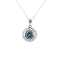 5.85 Ct AAA Quality Blue Diamond Solitaire Pendant, Latest Design - ZeeDiamonds