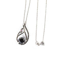 1.50 Ct Black Diamond Swan Pendant with Black Diamond Accents - ZeeDiamonds