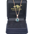3.40 Ct AAA Certified Blue Diamond Solitaire Pendant, Great Sparkle - ZeeDiamonds
