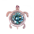 4.5 Certified Gorgeous Blue Diamond Unisex Tortoise Pendant-Designer collection. - ZeeDiamonds