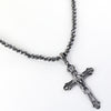 Certified 4 mm Black Diamond Necklace With Cross Pendant, Unisex Gifts & Amazing Collection