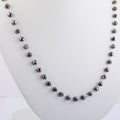 4 mm AAA Quality Round shape Black Diamond Necklace - ZeeDiamonds