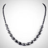 4 mm Black Diamond Necklace With Fancy Shape Diamond Beads - ZeeDiamonds
