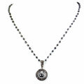Designer 3 mm Faceted Black Diamond Beads Necklace 16-18 Inches - ZeeDiamonds