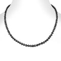 5 mm Black Diamond Necklace in Knot Style, Customized Length Options - ZeeDiamonds