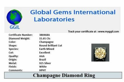 HUGE & RARE! Champagne Diamond Cocktail Ring for Men's-15.65 Ct, Amazing Shine & Bling WATCH VIDEO - ZeeDiamonds