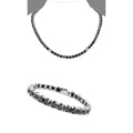 5 mm Unisex Tennis Necklace With Tennis Bracelet In 925 Silver, Amazing Shine & Luster ! WATCH VIDEO - ZeeDiamonds