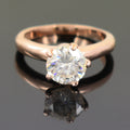 1.70 Ct Off White Diamond Solitaire Ring In Round Brilliant Cut, AAA Quality, Great Shine & Luster ! Watch Video - ZeeDiamonds