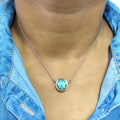 4.35 Ct, Certified Blue Diamond Beautiful Pendant With White Gold Finish, Great Shine & Luster ! WATCH VIDEO - ZeeDiamonds