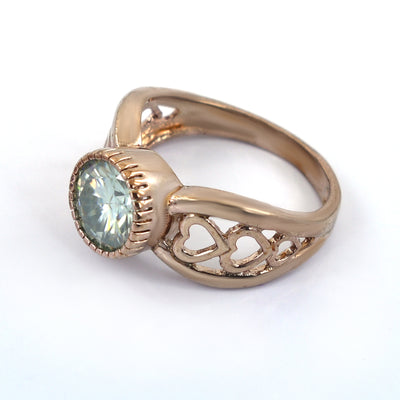2.50 Ct Elegant Off White Diamond Women's Ring in Bezel Style, Latest Design & Great Sparkle ! Ideal For Birthday Gift, Certified Diamond! - ZeeDiamonds