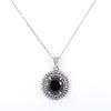 5 Ct AAA Quality Brilliant Cut Black Diamond Pendant with White Accents-Beautiful Design and Latest Collection, Certified