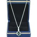 4.00 Ct AAA Certified Amazing Blue Diamond Pendant with Accents on Loop, Very Elegant Shine & Ideal Gift for Anniversary, Birthday - ZeeDiamonds