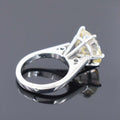 5.50 Ct Fabulous Off-White Diamond Solitaire Ring in Prong Design, 100% Certified. Ideal Gift for Anniversary, Birthday - ZeeDiamonds