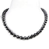 9 mm Derek Jeter Round Faceted Black Diamonds Men Necklace-Great Shine & Luster. AAA Certified! Free Diamond Studs.