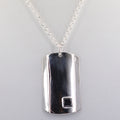 AAA 0.85 Cts Diamond Tag Necklace,Diamond Dog Tag, Gift For Son,Boyfriend,Father - ZeeDiamonds
