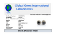 0.50 Ct Each, Certified Black Diamond Designer Accents Studs - ZeeDiamonds