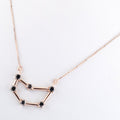 Capricorn Zodiac Sign, Black Diamond Pendant. - ZeeDiamonds