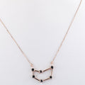 Capricorn Zodiac Sign, Black Diamond Pendant. - ZeeDiamonds
