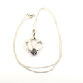 1.50 Cts Certified Black Diamond Pendant in 925 Sterling Silver Beautiful Shine! - ZeeDiamonds