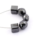 26 Ct 100% Certified Black Diamond Bead, For Jewelry Making 5 Pcs - ZeeDiamonds