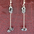 12 Ct, Very Stylish and Delicate Black Diamond Dangler Earrings - ZeeDiamonds